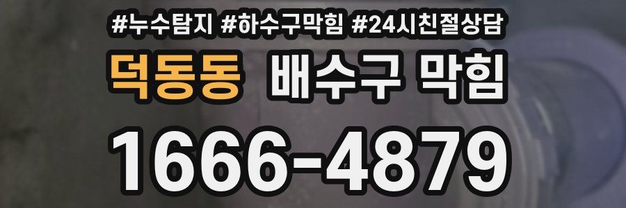 덕동동 배수구 막힘