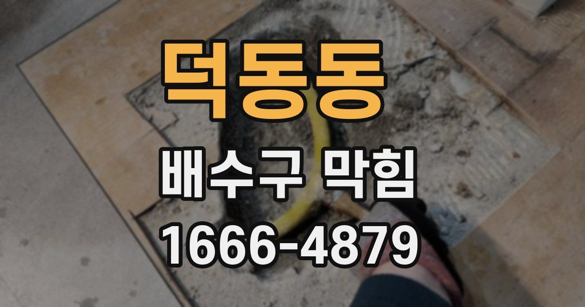 덕동동 배수구 막힘