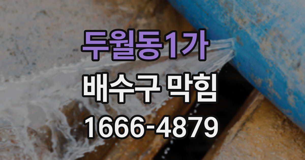 두월동1가 배수구 막힘