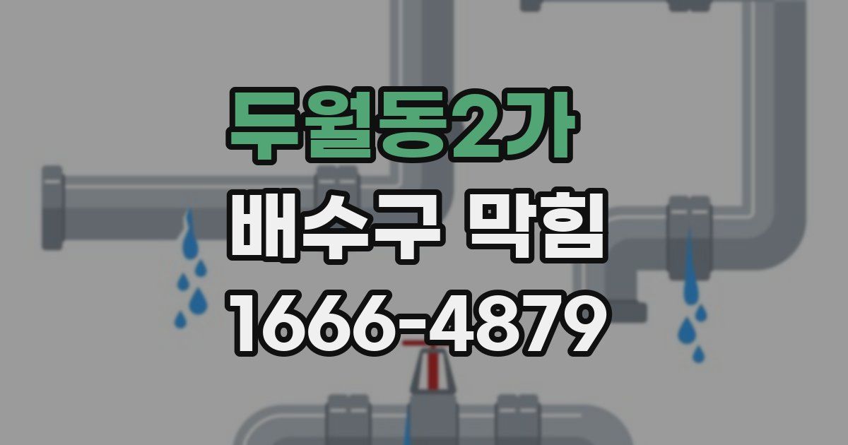 두월동2가 배수구 막힘