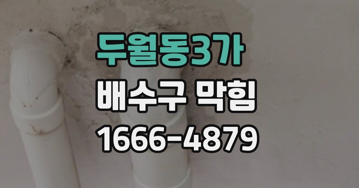 두월동3가 배수구 막힘