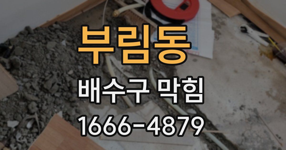 부림동 배수구 막힘