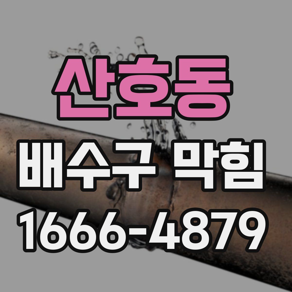 산호동 배수구 막힘