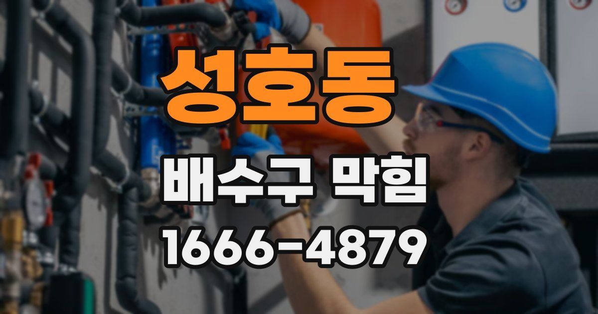 성호동 배수구 막힘