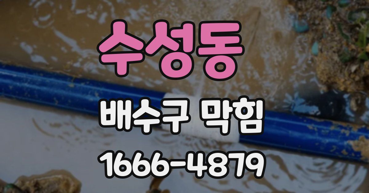 수성동 배수구 막힘