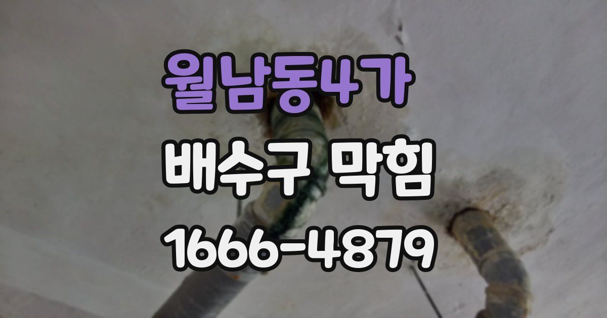 월남동4가 배수구 막힘