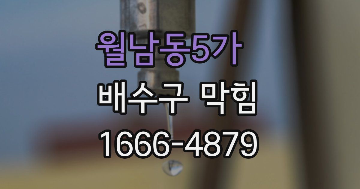 월남동5가 배수구 막힘