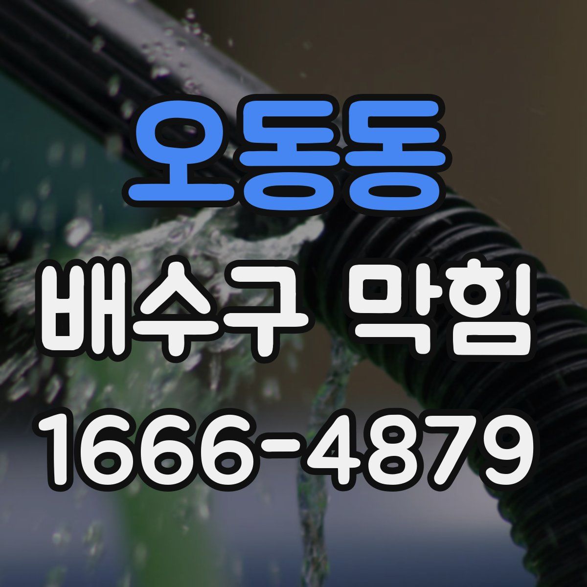 오동동 배수구 막힘