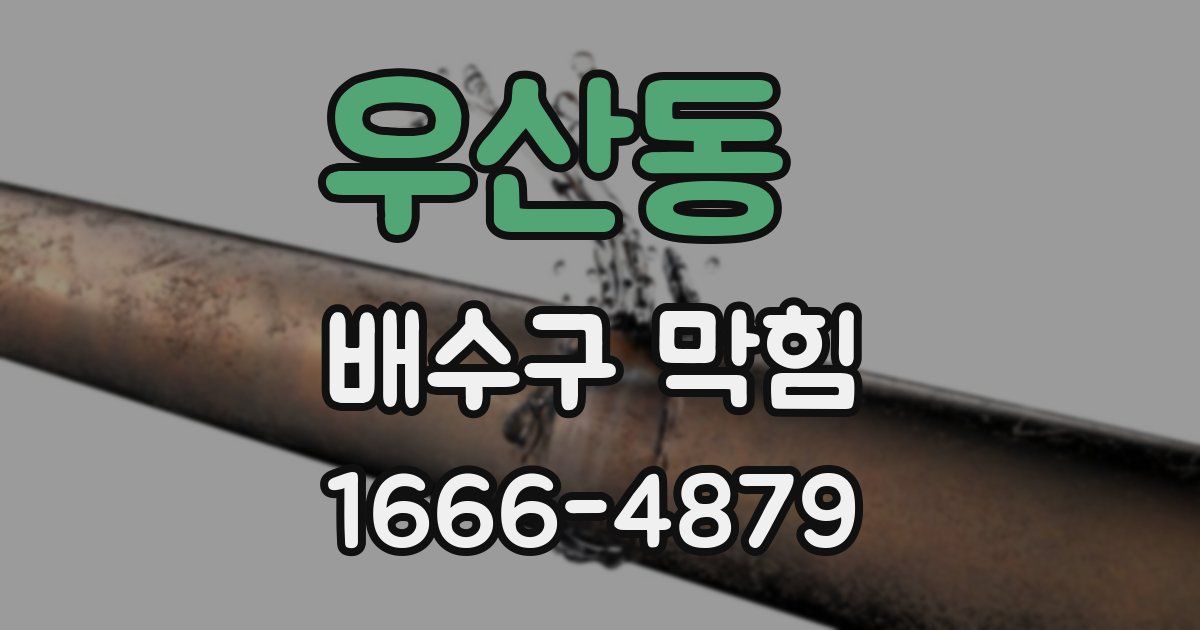 우산동 배수구 막힘