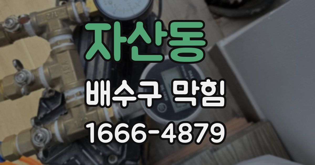 자산동 배수구 막힘