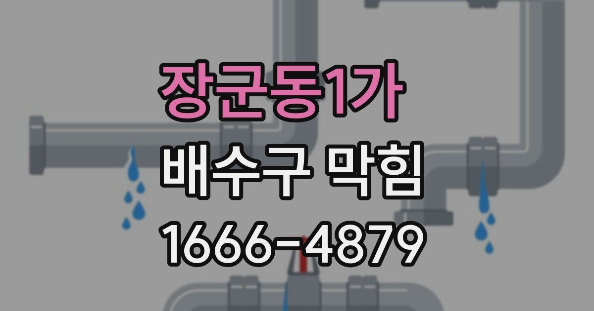 장군동1가 배수구 막힘