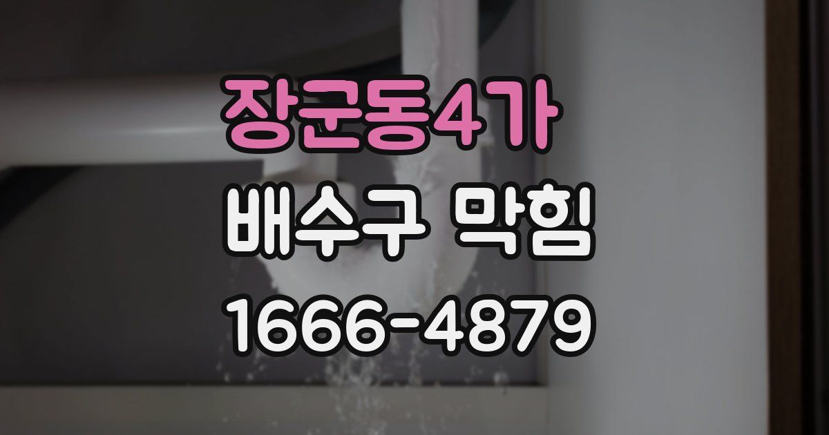 장군동4가 배수구 막힘