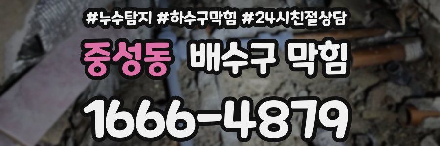 중성동 배수구 막힘