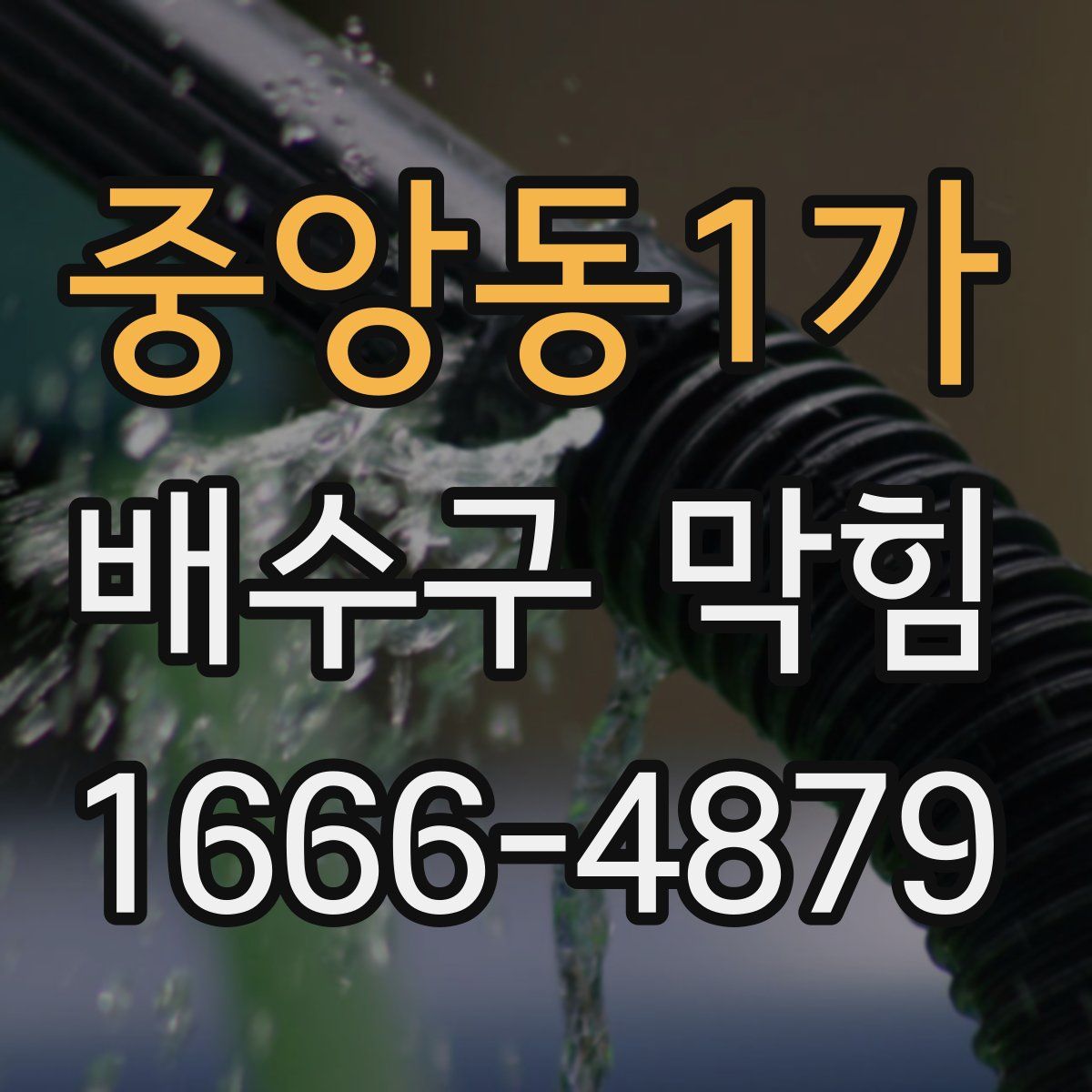중앙동1가 배수구 막힘
