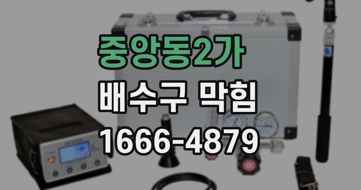 중앙동2가 배수구 막힘