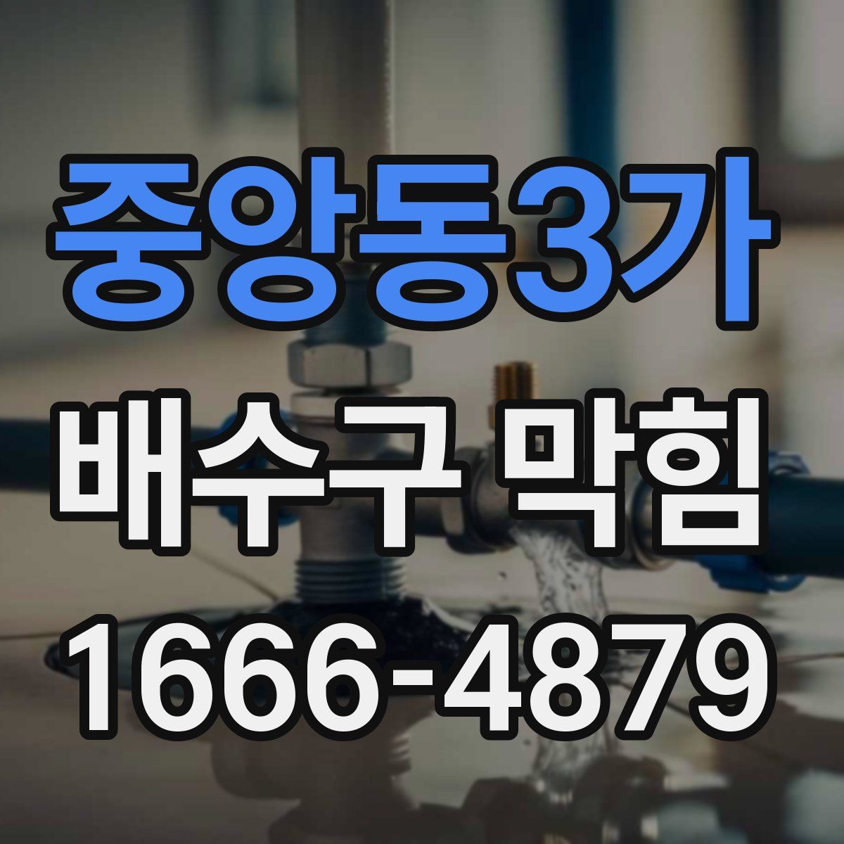 중앙동3가 배수구 막힘