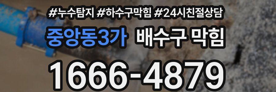 중앙동3가 배수구 막힘