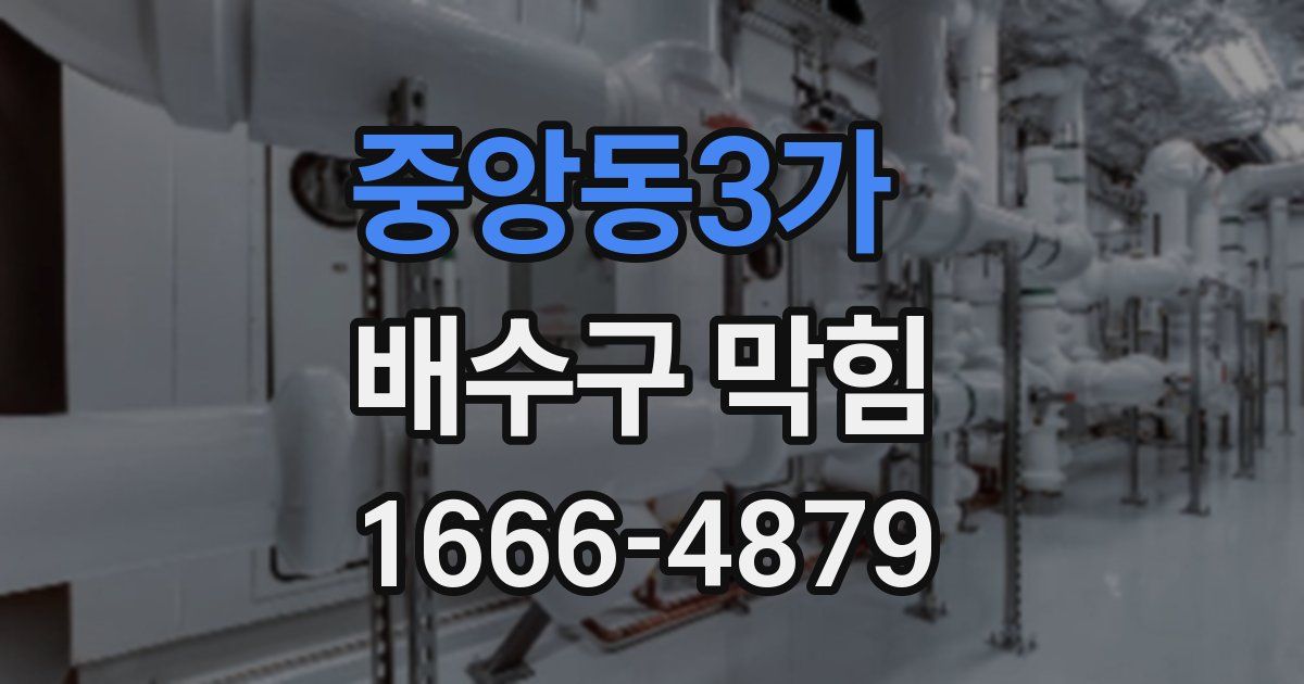 중앙동3가 배수구 막힘