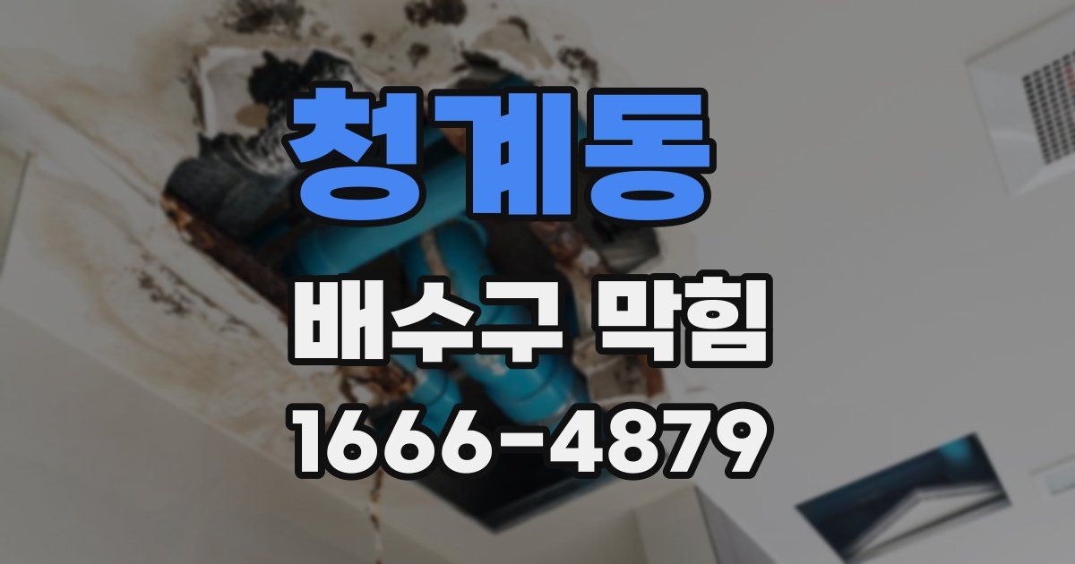 청계동 배수구 막힘