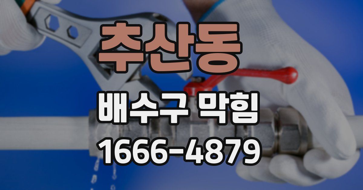 추산동 배수구 막힘