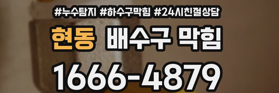 현동 배수구 막힘