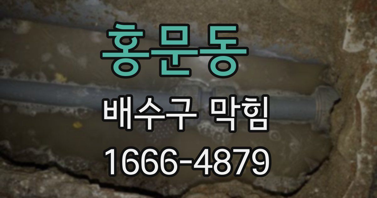 홍문동 배수구 막힘