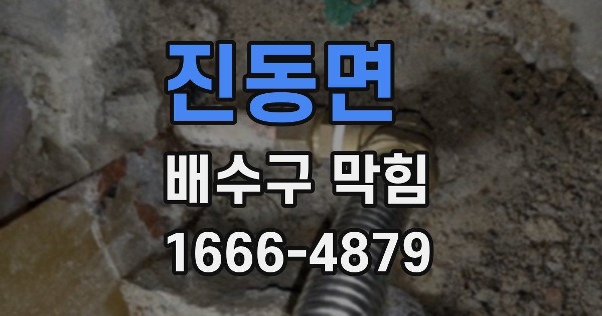 진동면 배수구 막힘