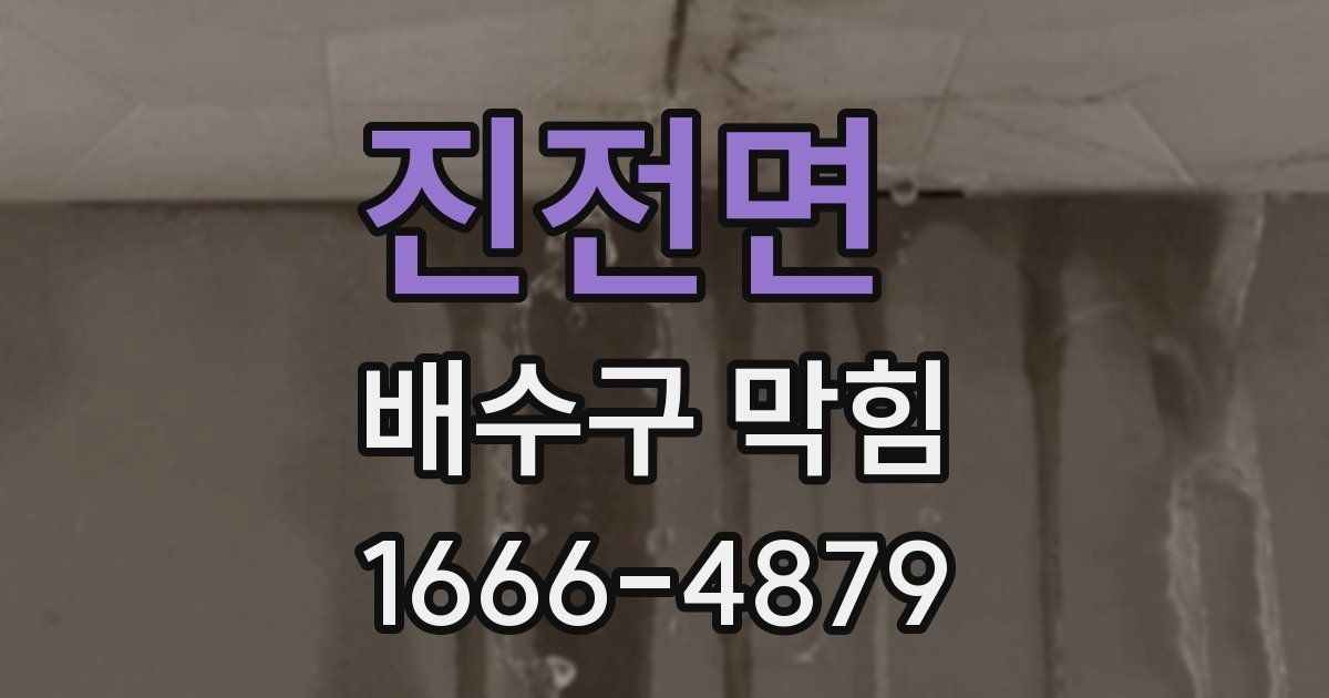 진전면 배수구 막힘