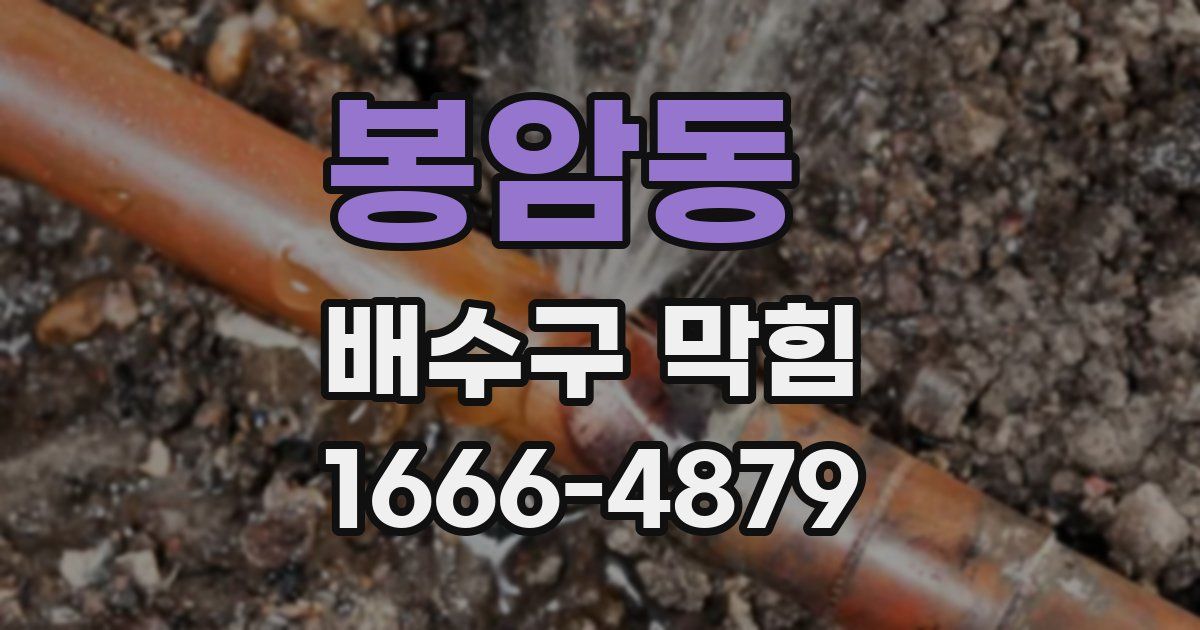 봉암동 배수구 막힘