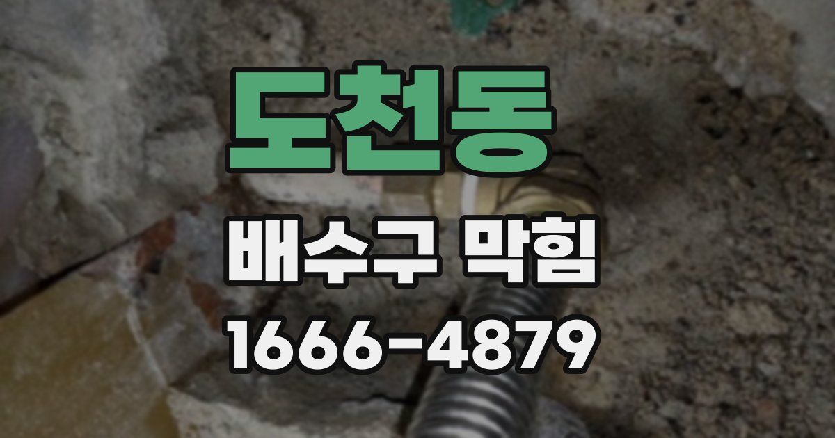 도천동 배수구 막힘
