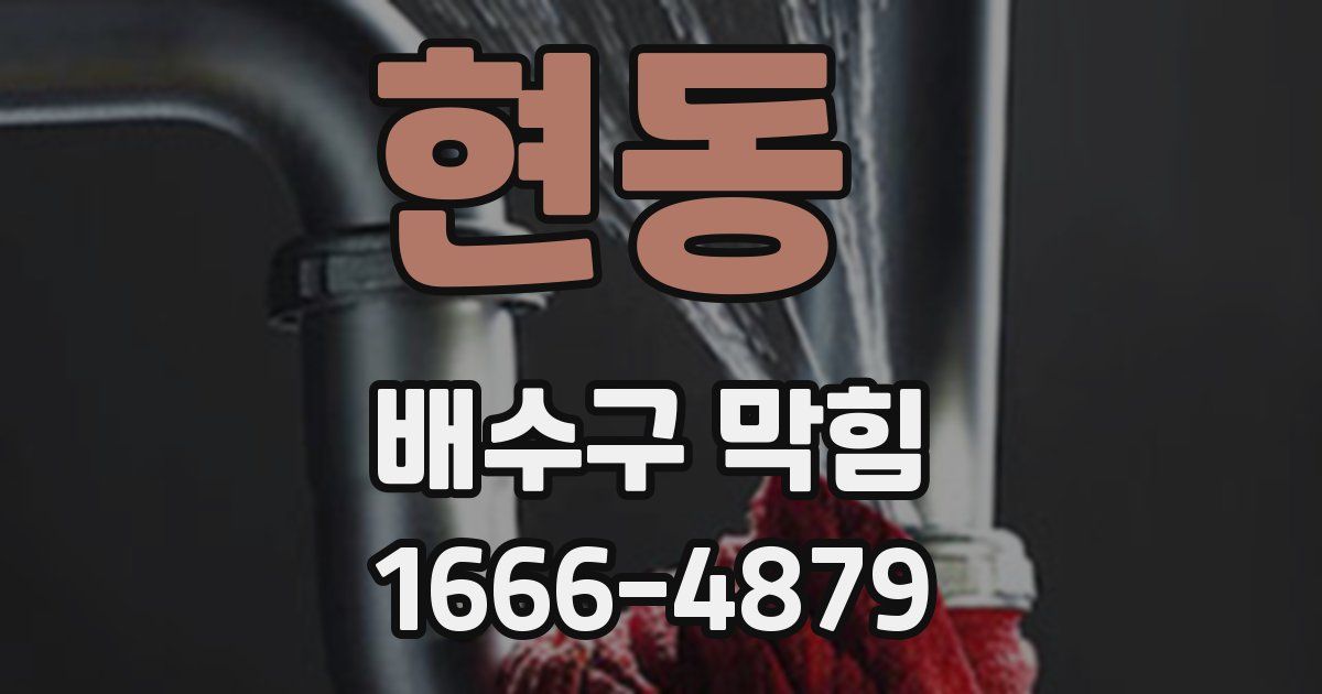 현동 배수구 막힘