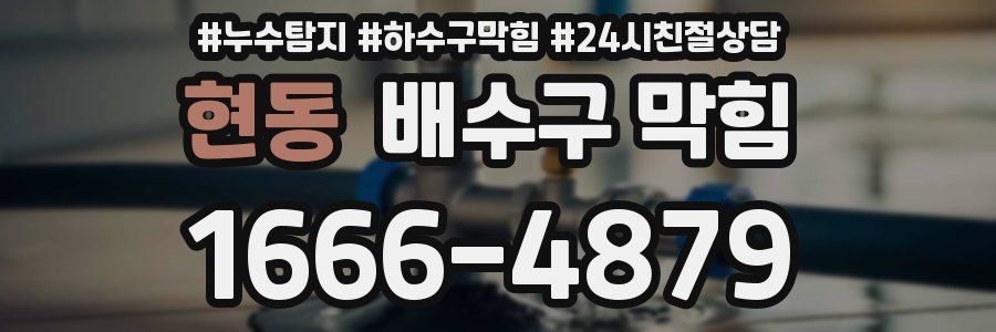 현동 배수구 막힘
