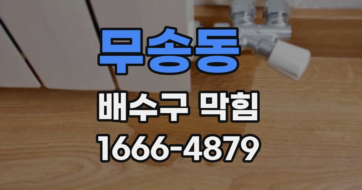 무송동 배수구 막힘