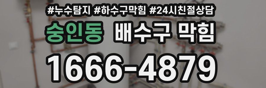 숭인동 배수구 막힘