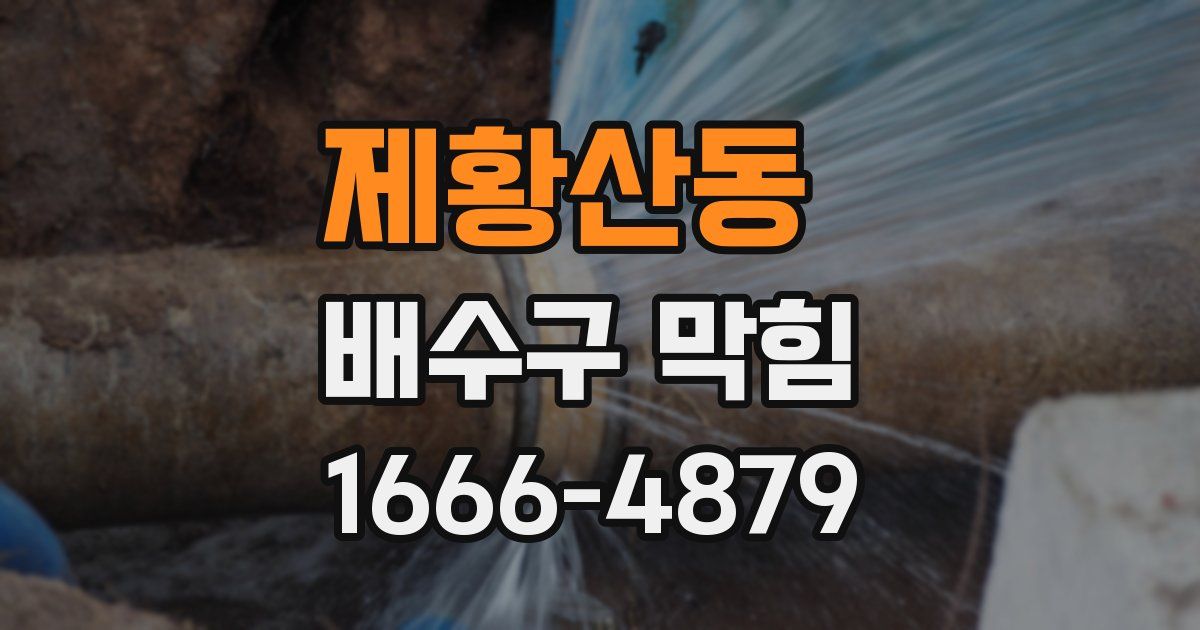 제황산동 배수구 막힘