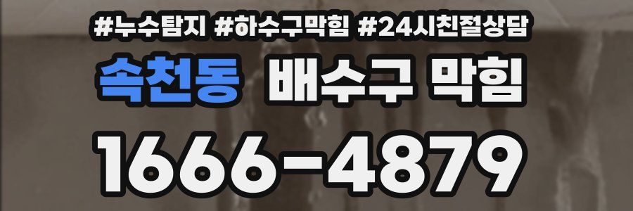 속천동 배수구 막힘