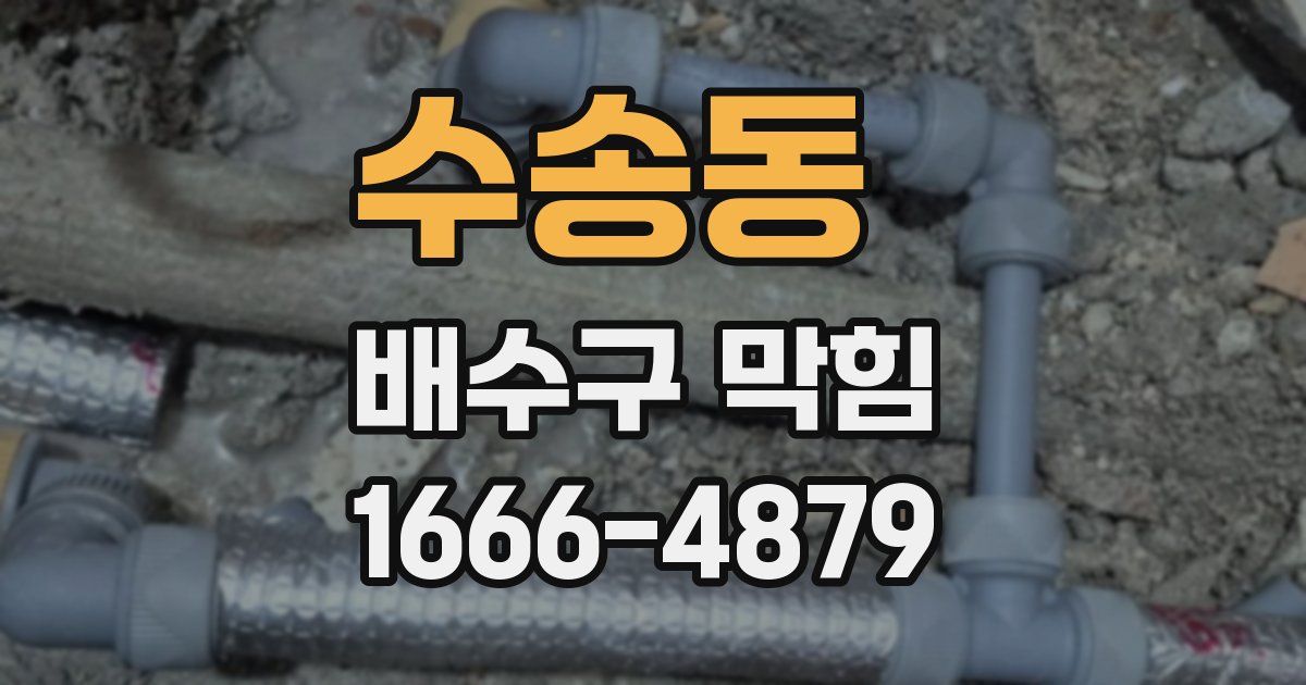 수송동 배수구 막힘