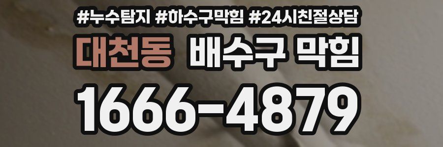 대천동 배수구 막힘
