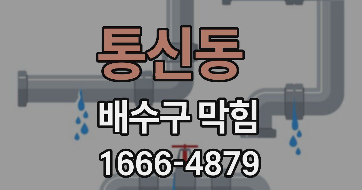 통신동 배수구 막힘