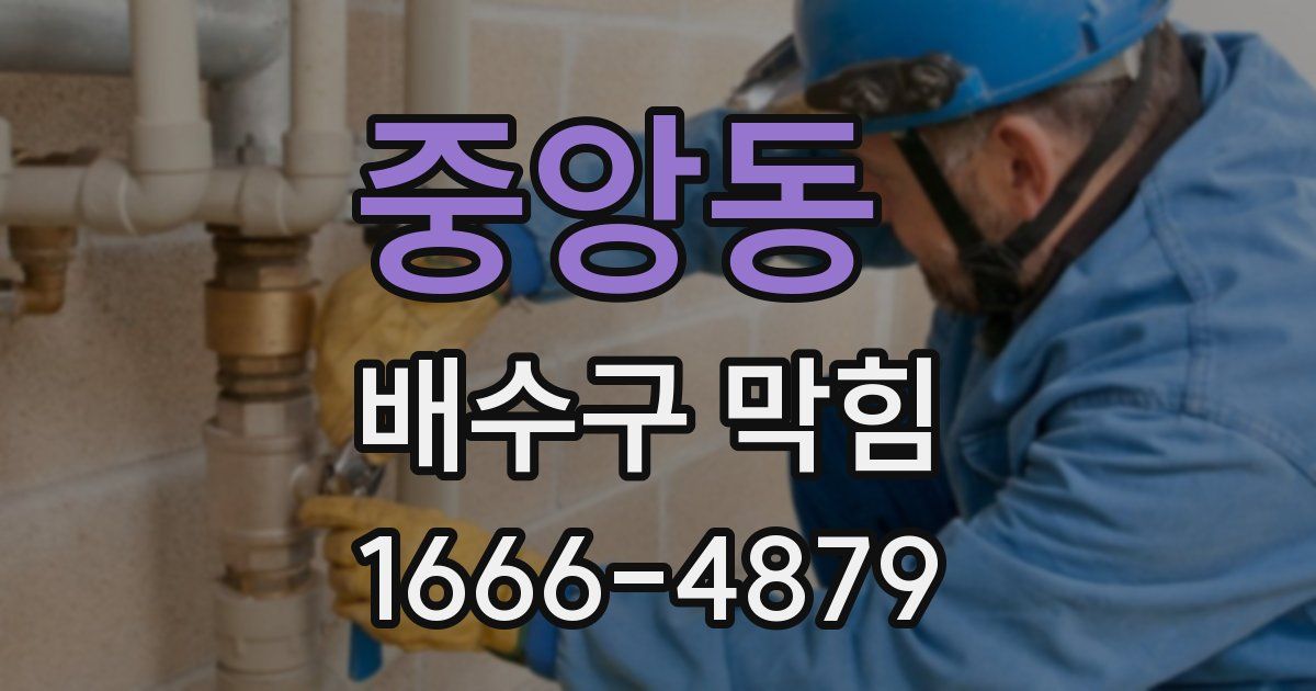 중앙동 배수구 막힘