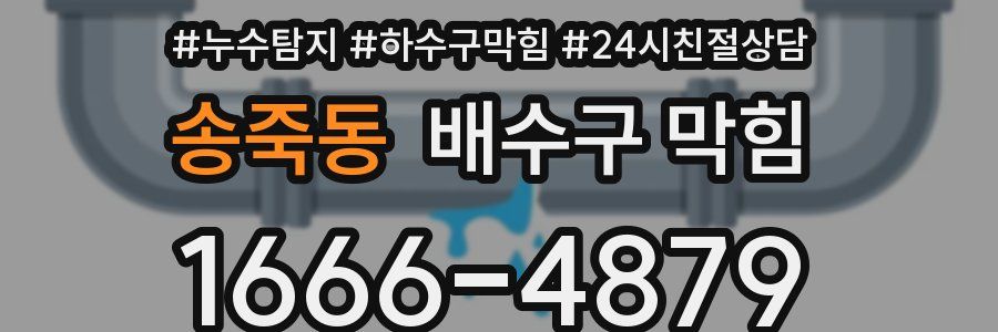 송죽동 배수구 막힘