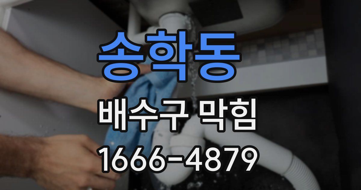 송학동 배수구 막힘