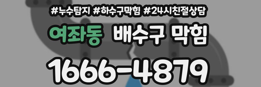여좌동 배수구 막힘