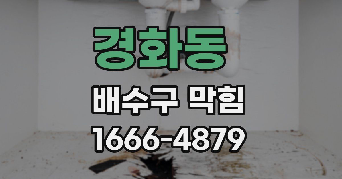 경화동 배수구 막힘