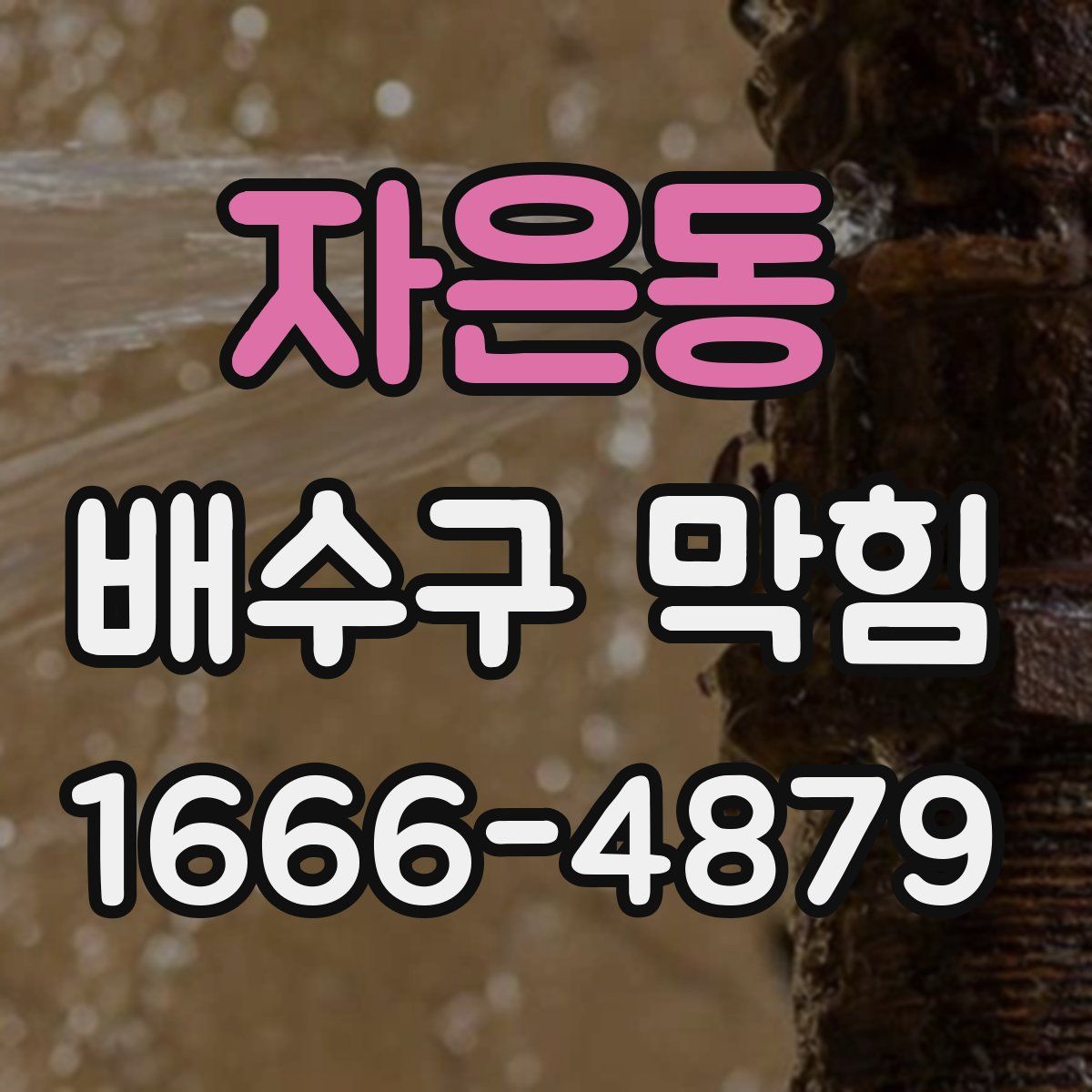 자은동 배수구 막힘