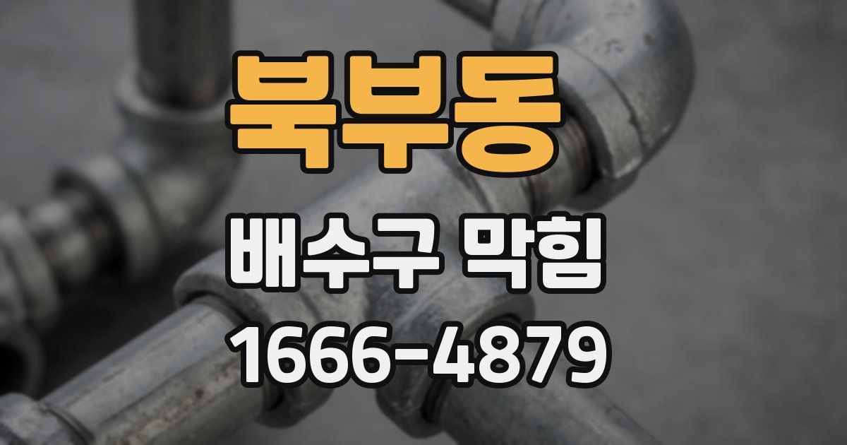 북부동 배수구 막힘