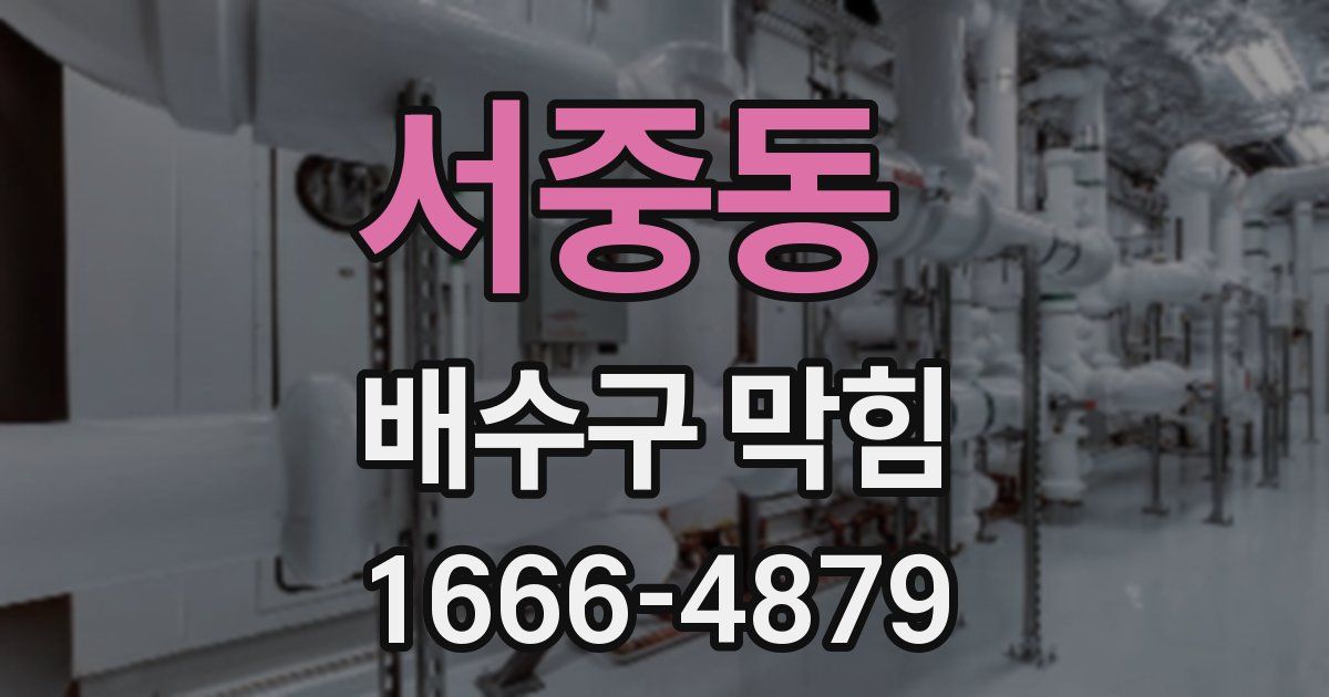 서중동 배수구 막힘