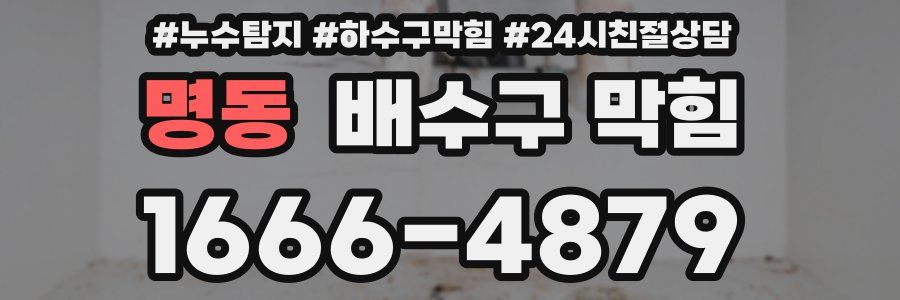 명동 배수구 막힘