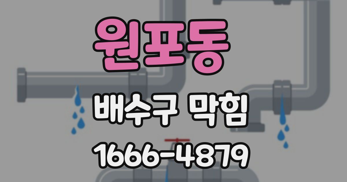 원포동 배수구 막힘