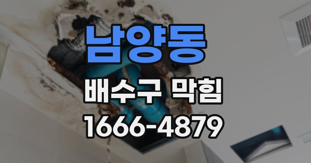 남양동 배수구 막힘